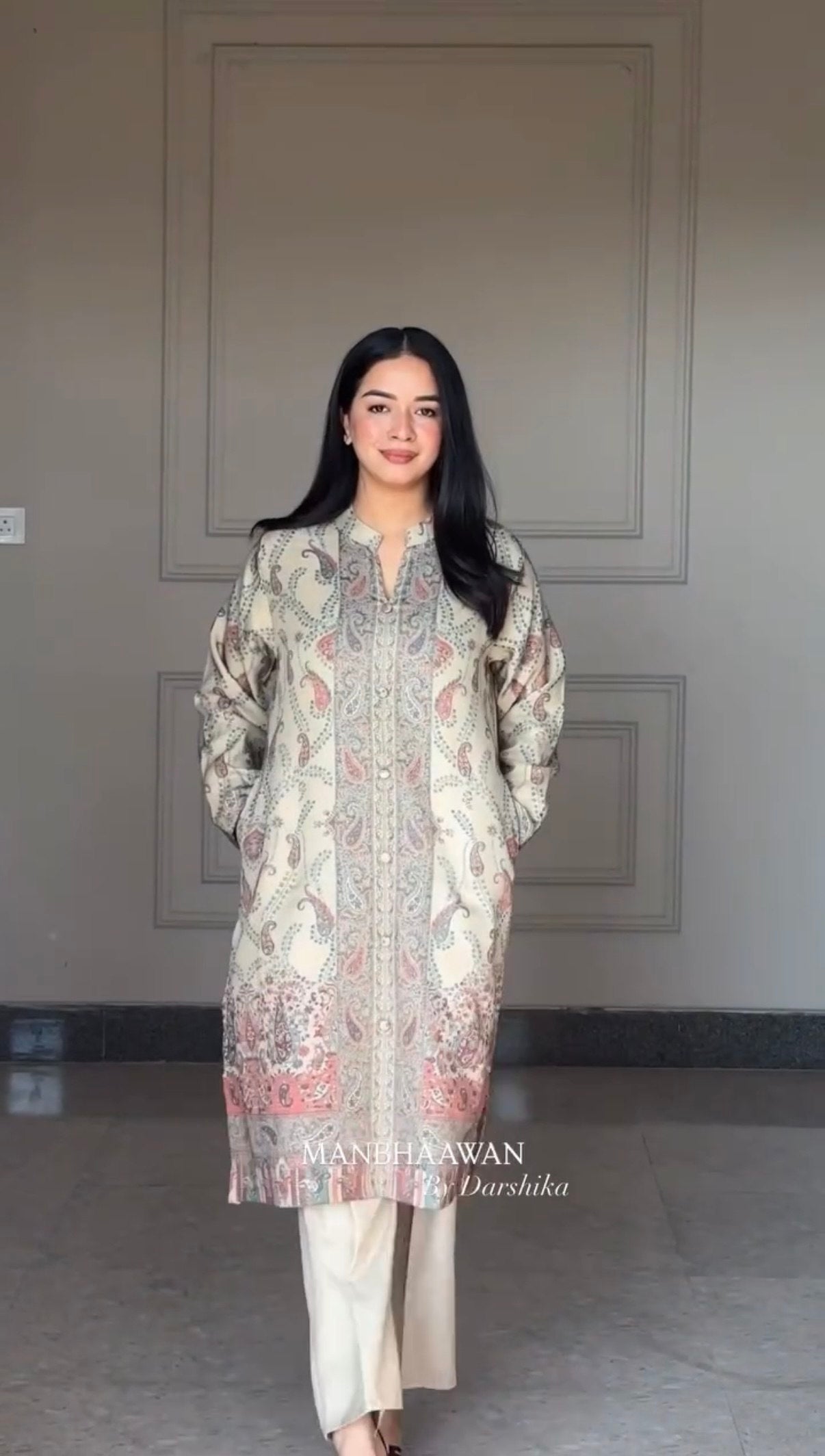 Elegant Paisley Harmony Berry Silk Kurta Set