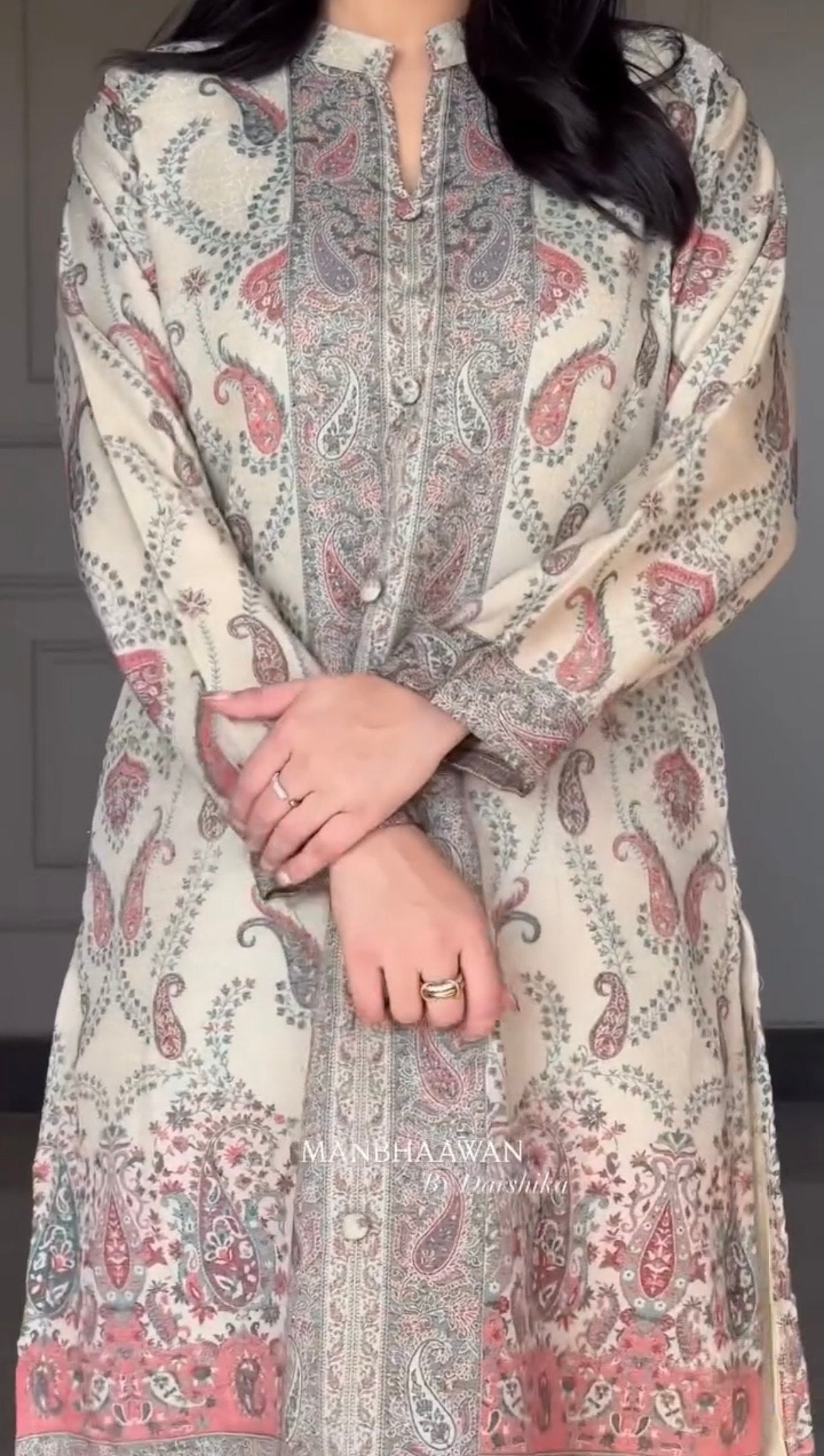 Elegant Paisley Harmony Berry Silk Kurta Set