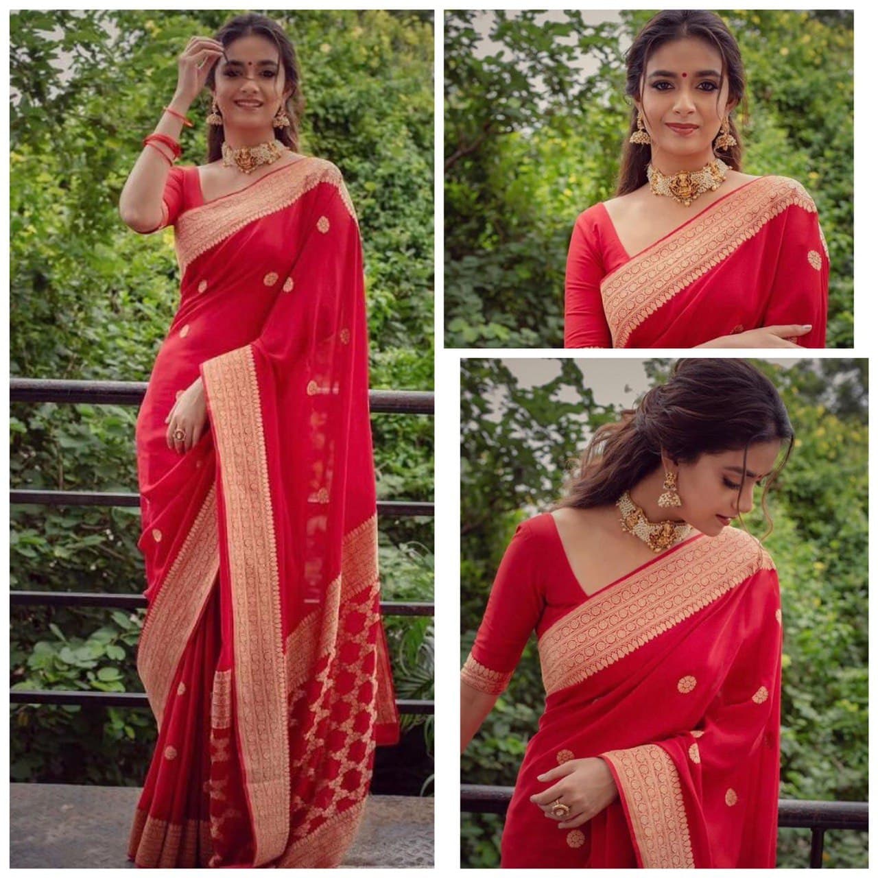 The Eternal Drape Red & Gold Banarasi Masterpiece Saree