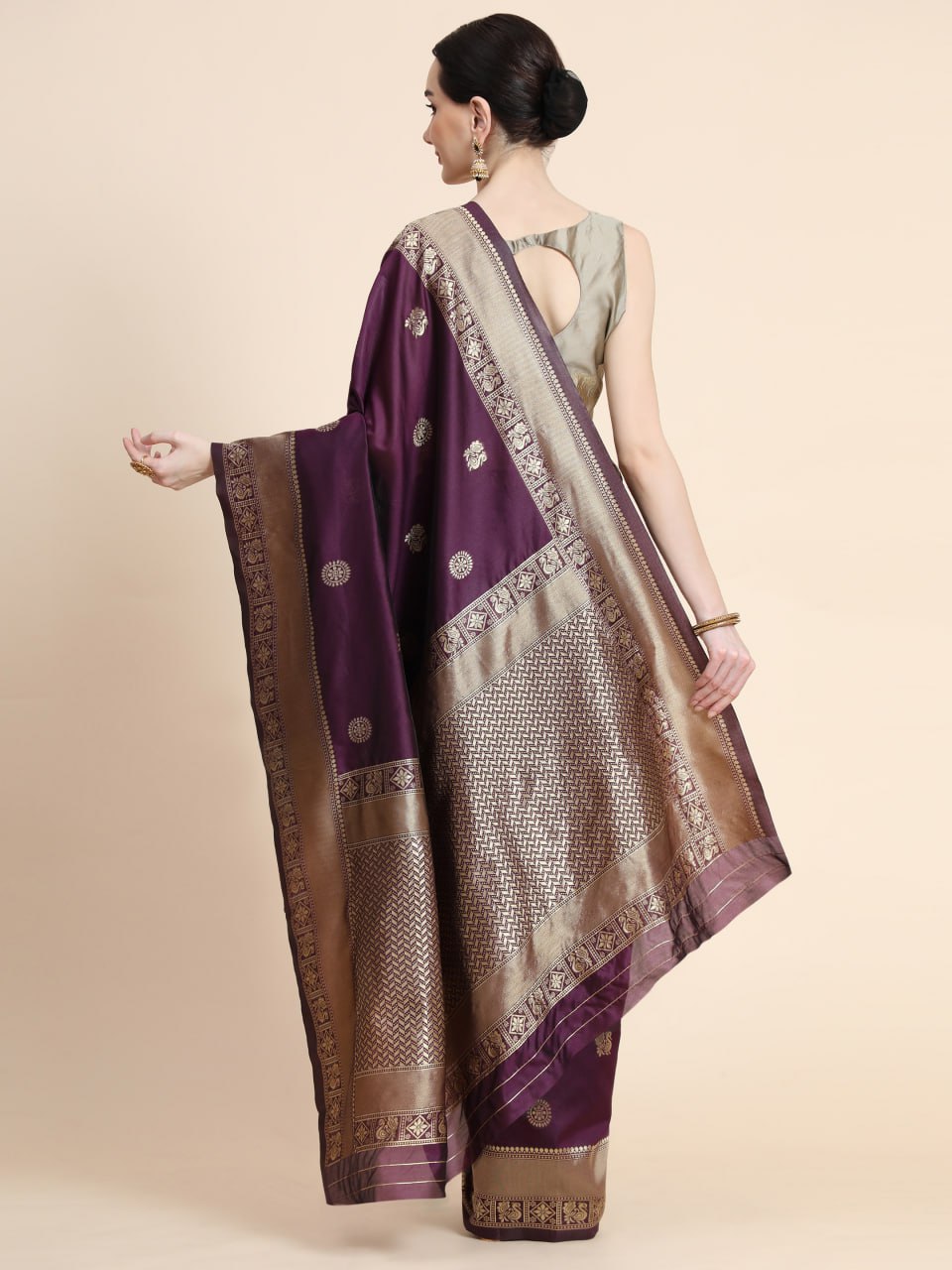Regal Purple Banarasi Silk Saree