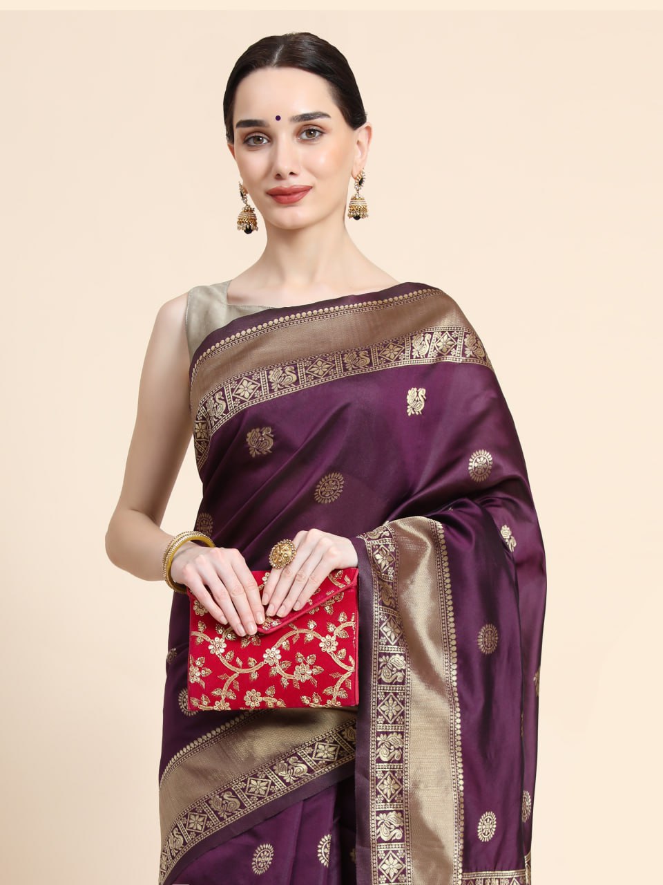 Regal Purple Banarasi Silk Saree