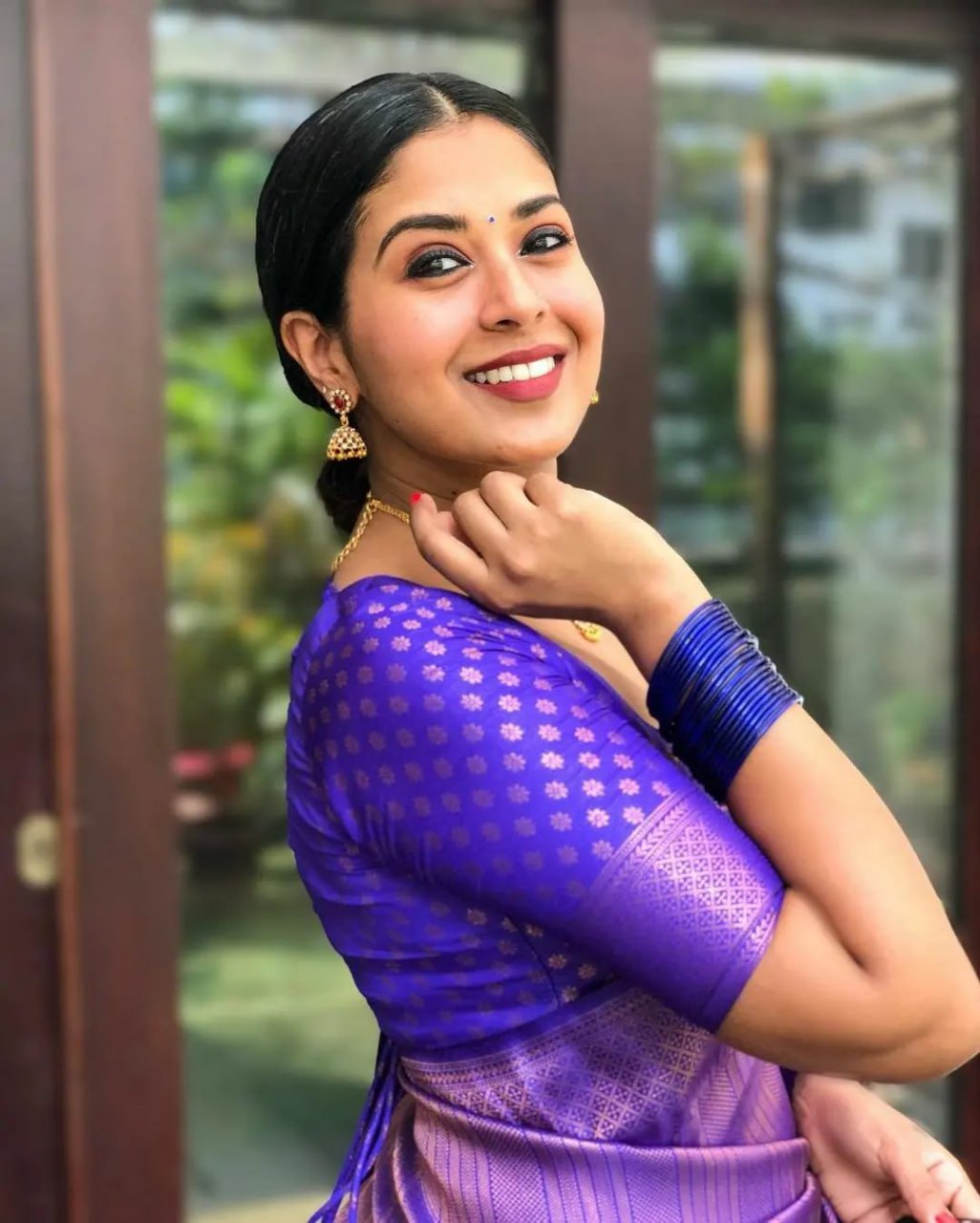 Royal Purple Banarasi Silk Saree with Intricate Zari Weave