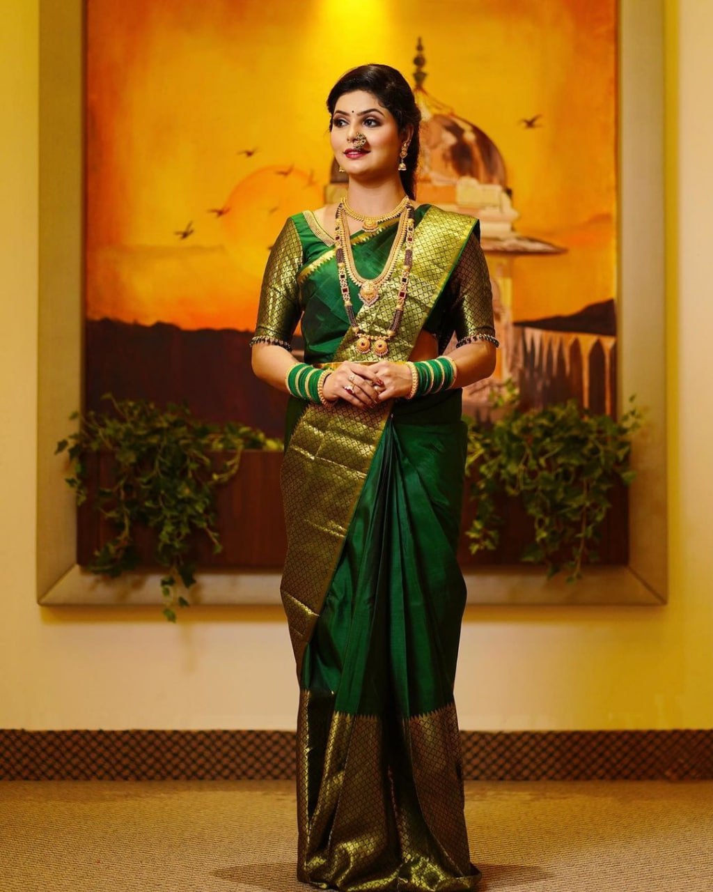 Emerald Opulence Banarasi Silk Masterpiece
