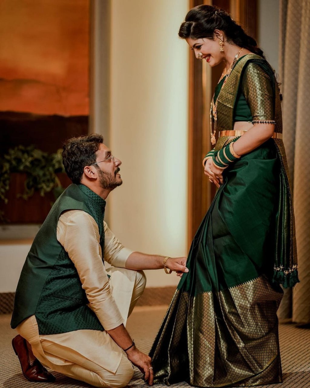 Emerald Opulence Banarasi Silk Masterpiece