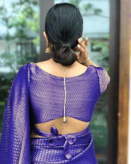 Radiant Cobalt Blue Banarasi Silk Saree with Intricate Gold Weave