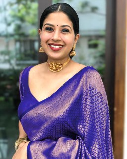 Radiant Cobalt Blue Banarasi Silk Saree with Intricate Gold Weave