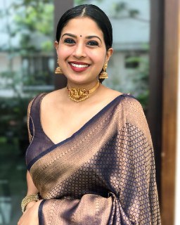 Royal Navy & Copper Zari Banarasi Silk Saree Handwoven Timeless Elegance