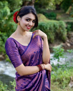 Enchanting Royal Purple Banarasi Silk Saree