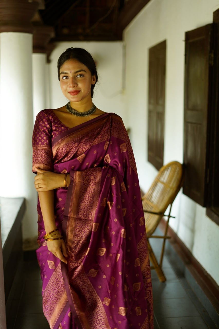 The Royal Heritage Magenta Banarasi Silk Saree