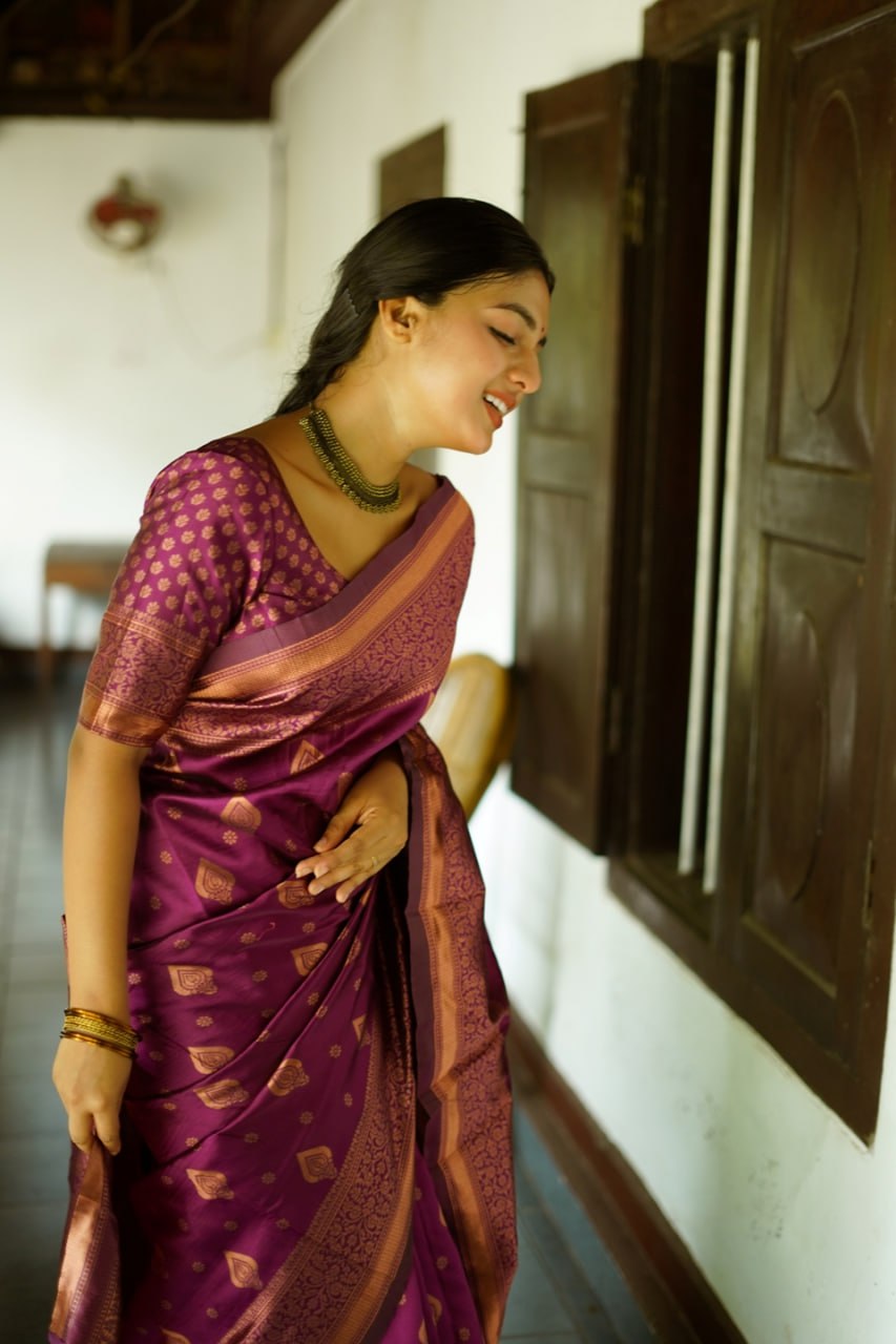The Royal Heritage Magenta Banarasi Silk Saree