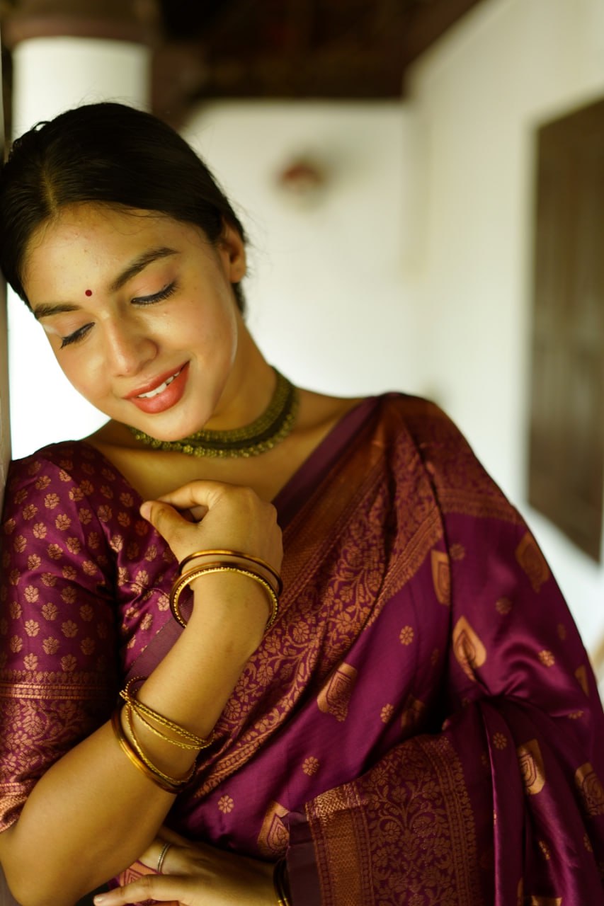 The Royal Heritage Magenta Banarasi Silk Saree
