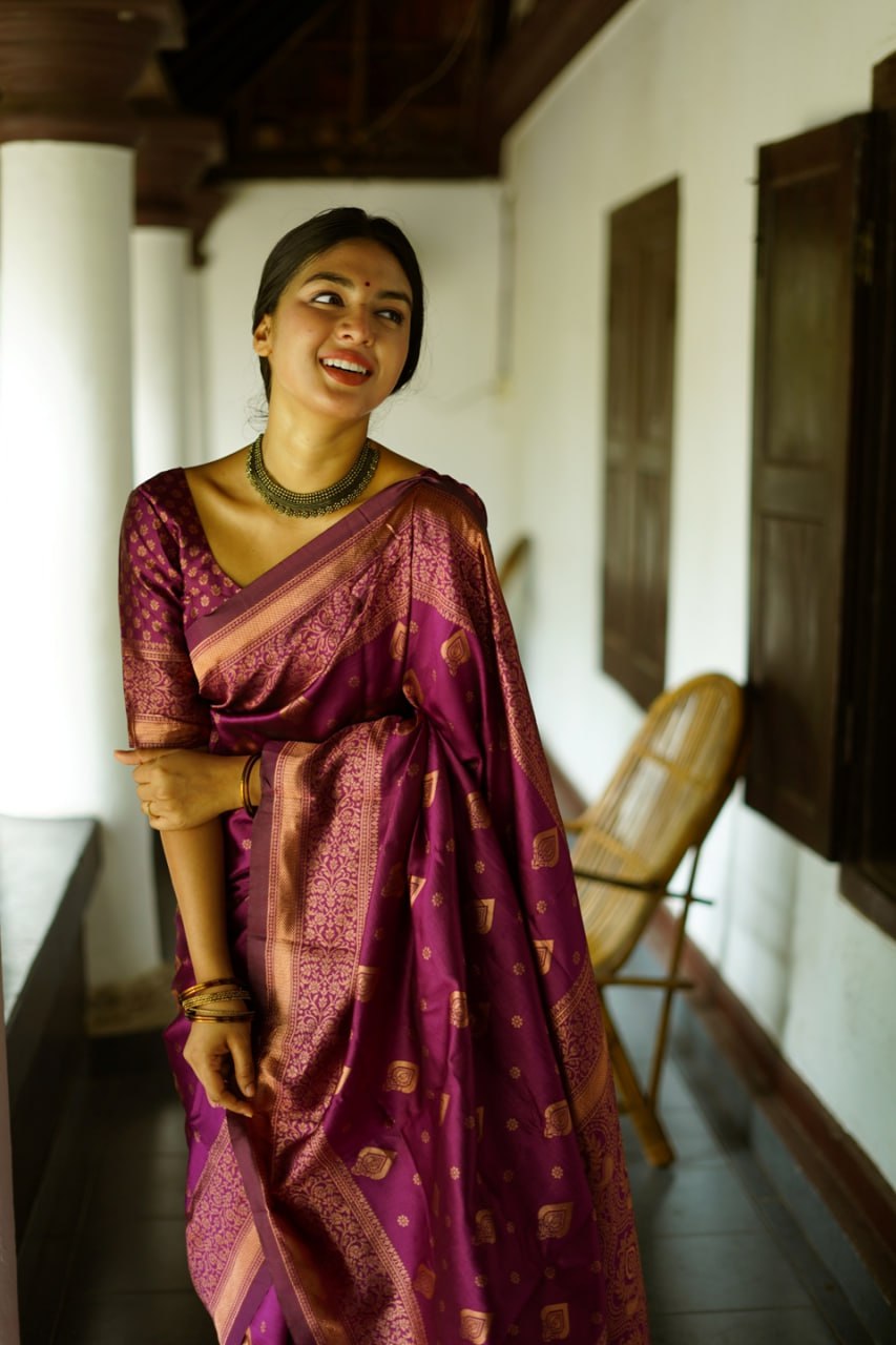 The Royal Heritage Magenta Banarasi Silk Saree