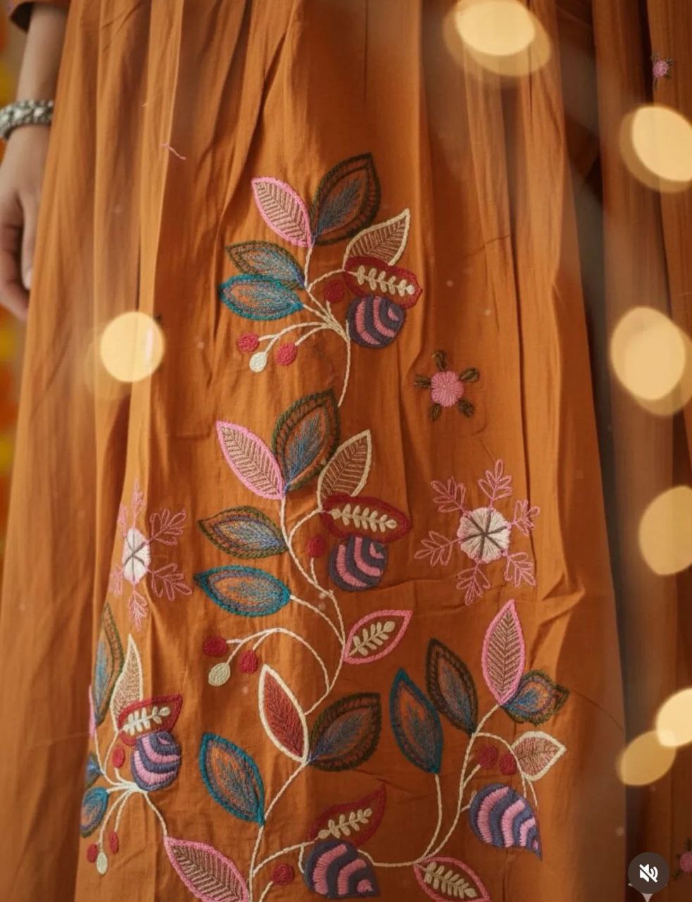 Sunset Rust Pin-Tuck Kurta Set – Pure Cotton Festive Wear