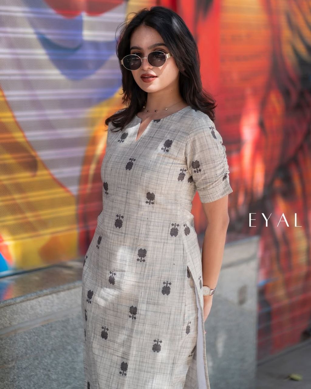 Chic Minimalism Grey Linen-Cotton Co-ord Kurta Set