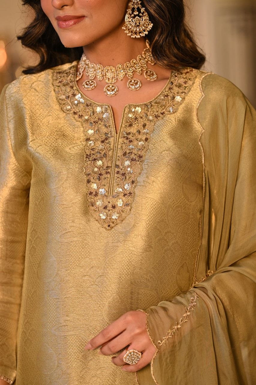 Noor-E-Eid Luxury Kanjivaram Silk Designer Suit Set