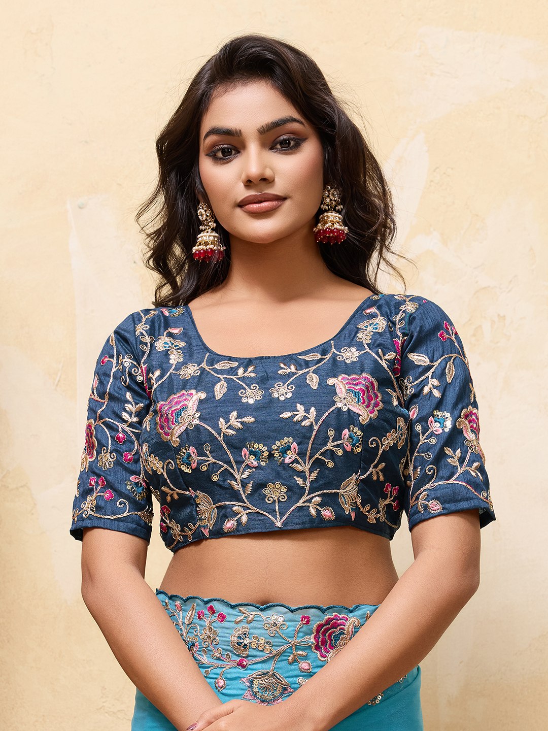 Premium Soft Star Georgette Embroidery Cutwork Saree with Mono Banglory Silk Blouse for Wedding Wear