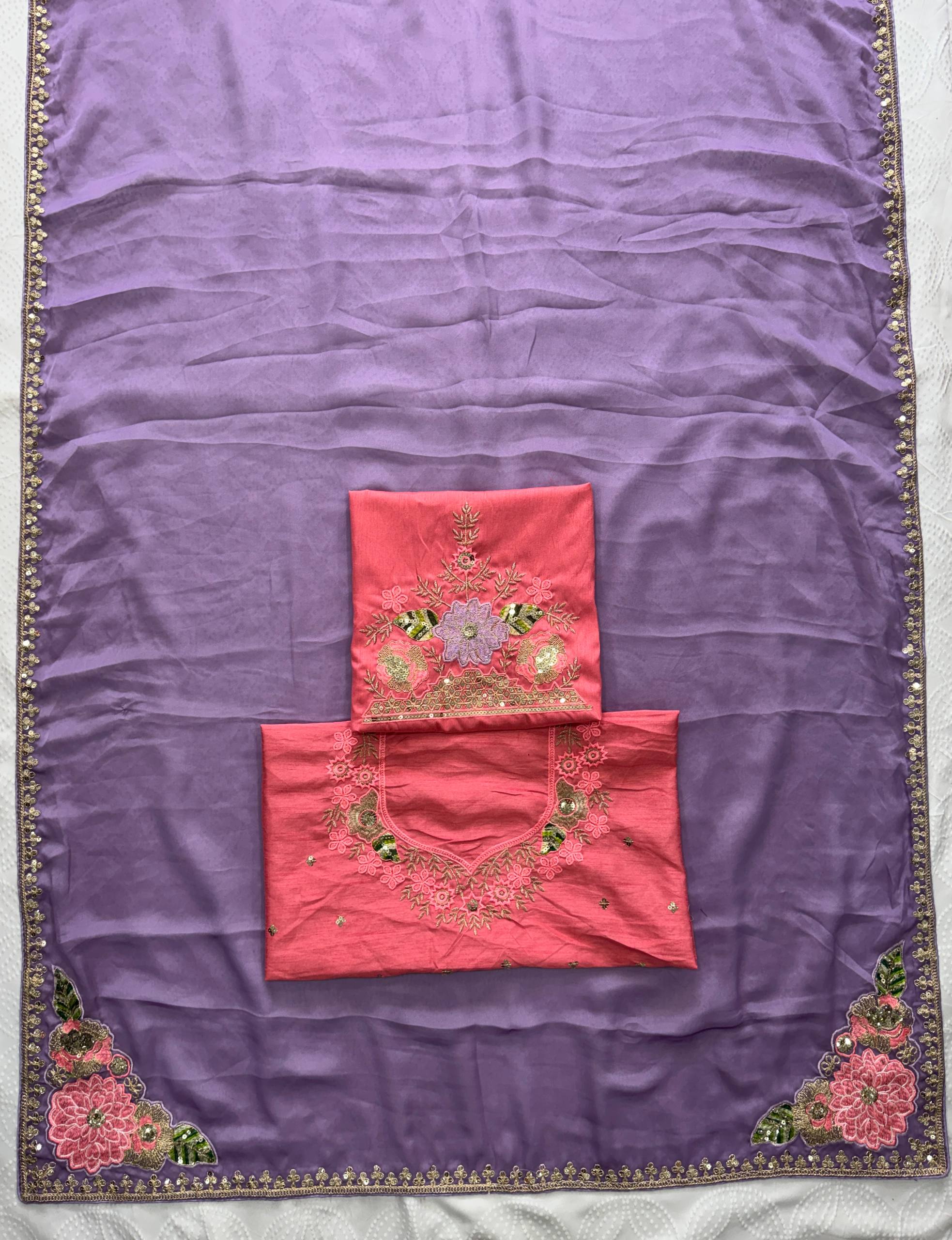 Party Wear Soft Rangoli Silk Saree With Embroidery Cutwork Border